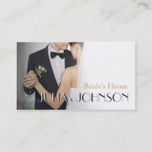 Professional Bride Stylist Wedding Dress Salon Business Card