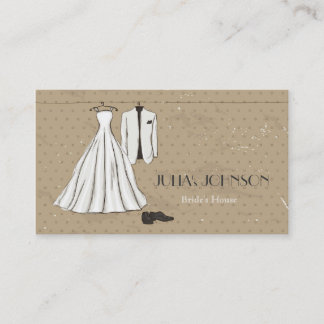 Professional Bride Stylist Wedding Dress Salon Business Card