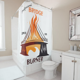 Professional Bridge Burner Shower Curtain