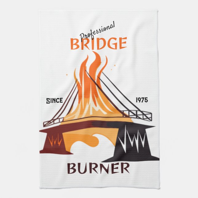 Professional Bridge Burner Tea Towel (Vertical)