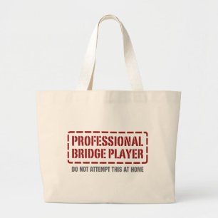 Professional Bridge Player Large Tote Bag