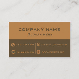 Professional Brown and Ochre Two-Tone Business Car Card
