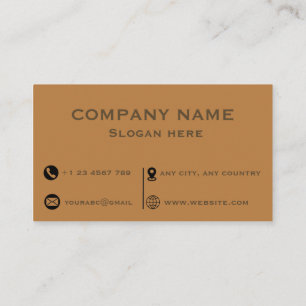 Professional Brown and Ochre Two-ToneBusiness Card