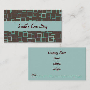 Professional Brown Aqua Business Card
