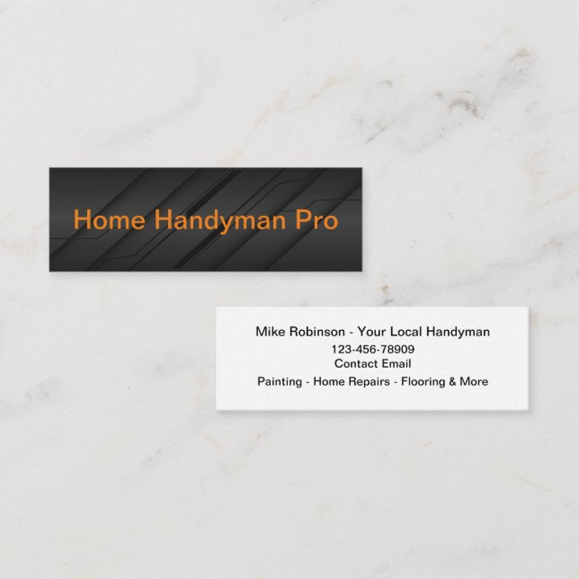 Professional Budget Handyman Business Cards (Front/Back)
