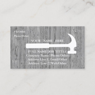 Professional Builder Carpenter Tools Business Card