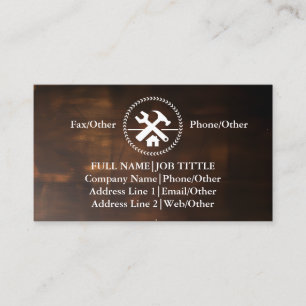 Professional Builder Carpenter Tools Woodworking B Business Card