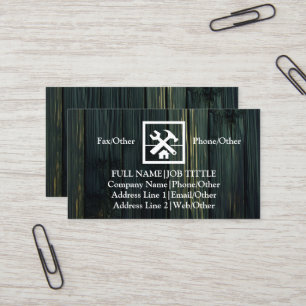 Professional Builder Carpenter Tools Woodworking Business Card