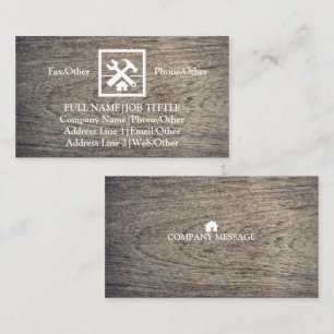 Professional Builder Carpenter Tools Woodworking Business Card