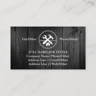 Professional Builder Carpenter Tools Woodworking Business Card