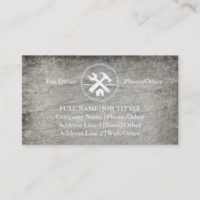 Professional Builder Carpenter Tools Woodworking Business Card (Front)