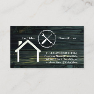 Professional Builder Carpenter Tools Woodworking Business Card