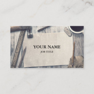Professional Builder Carpenter Tools Woodworking Business Card