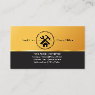 Professional Builder Carpenter Tools Woodworking Business Card