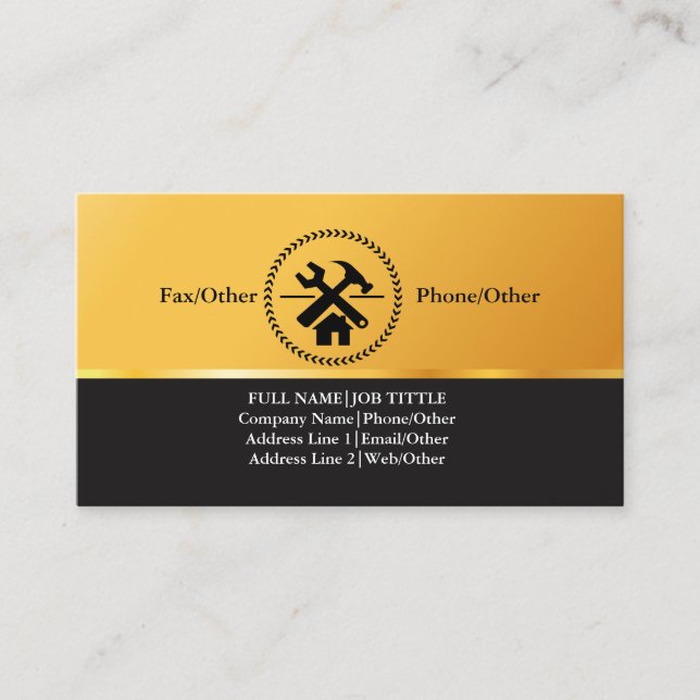 Professional Builder Carpenter Tools Woodworking Business Card (Front)