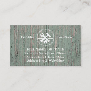 Professional Builder Carpenter Tools Woodworking Business Card