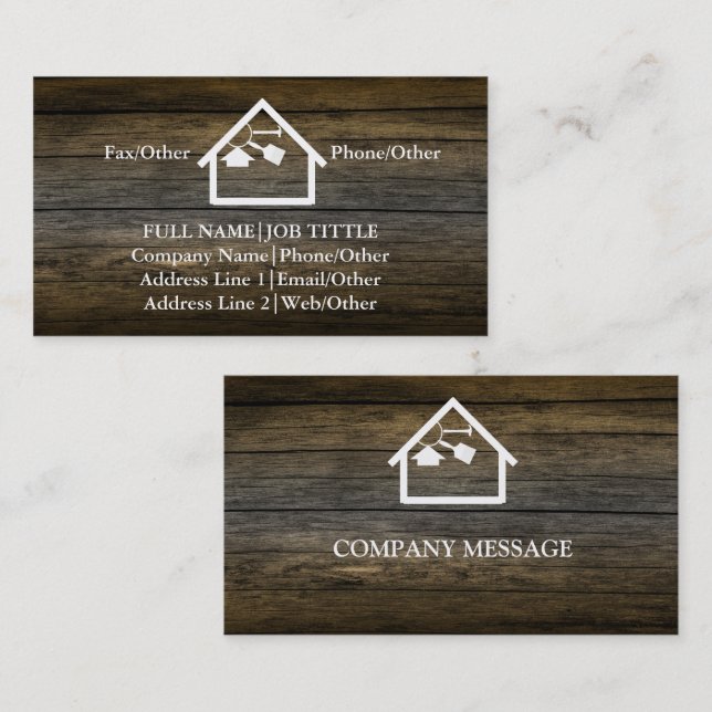 Professional Builder Carpenter Tools Woodworking Business Card (Front/Back)