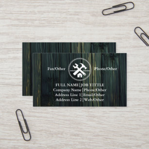 Professional Builder Carpenter Tools Woodworking Business Card