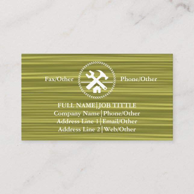 Professional Builder Carpenter Tools Woodworking Business Card (Front)