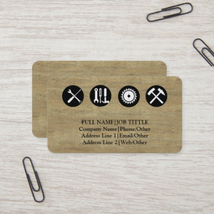 Professional Builder Carpenter Tools Woodworking Business Card