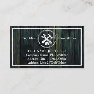 Professional Builder Carpenter Tools Woodworking Business Card