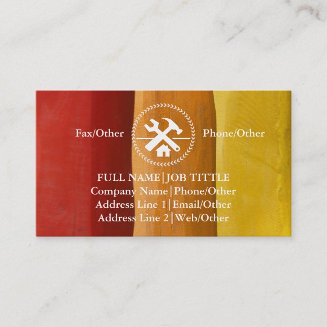 Professional Builder Carpenter Tools Woodworking Business Card (Front)