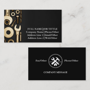 Professional Builder Enginearing Carpenter Tools Business Card