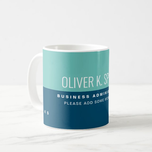 Professional (business) 2-Tone Blue Coffee Mug (Front Left)