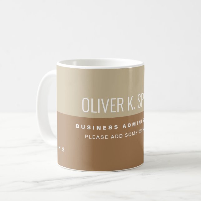 Professional (business) 2-Tones Brown Coffee Mug (Front Left)
