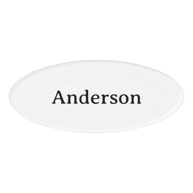 Professional Business 3" x 1.125"  Name Tag (Front)