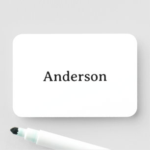 Professional Business 3" X 2" Rectangle Dry Erase Name Tag