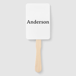 Professional Business 4" x 6" Rectangle Hand Fan