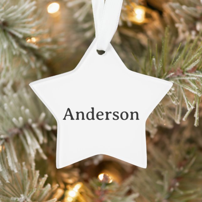Professional Business Acrylic Star  Ornament (Tree)