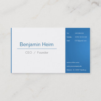 Professional Business Business Business Cards Blue