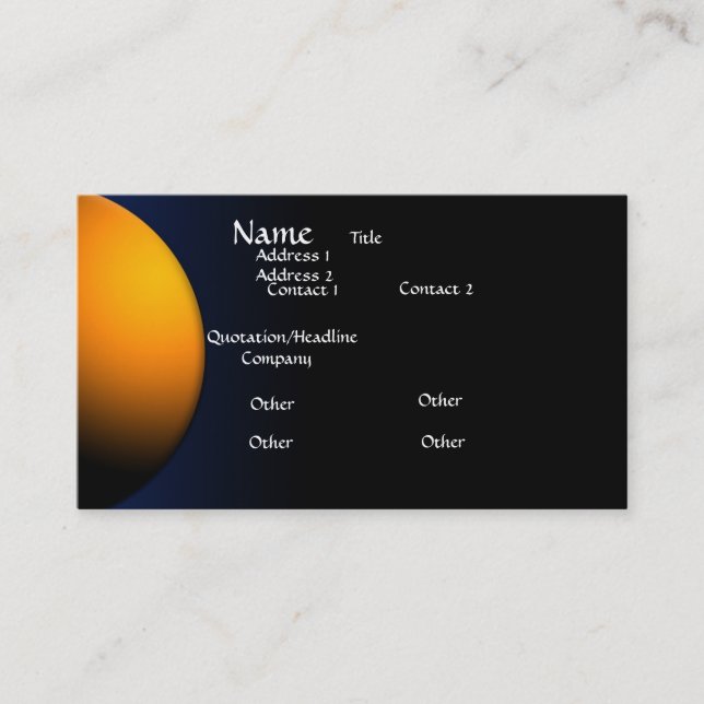 Professional Business Card (Front)