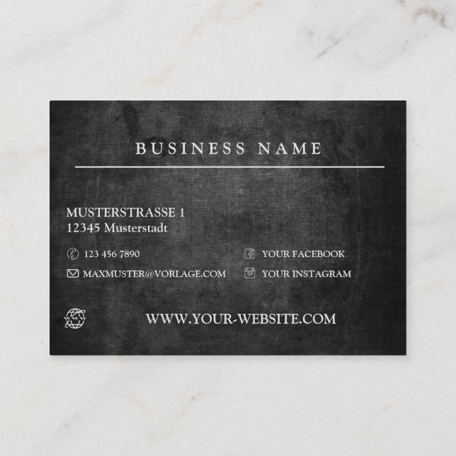 Professional Business Card (Back)