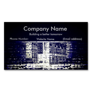 Professional Business Card-Better Tomorrow/Blue Magnetic Business Card