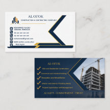 professional Business Card Design for Construction
