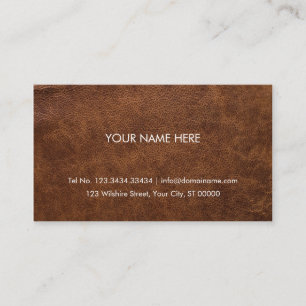 Professional Business Card Faux Leather Brown
