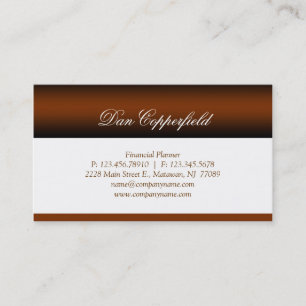 Professional Business Card Financial Planner 2