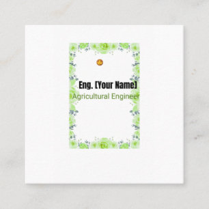 Professional Business Card for Agricultural Engine