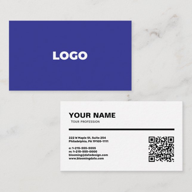 Professional Business Card for Entrepreneur (Front/Back)
