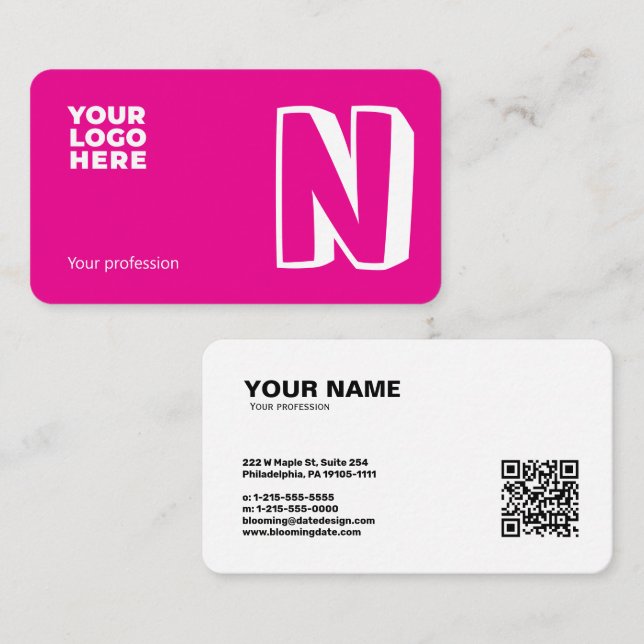 Professional Business Card for Entrepreneur (Front/Back)