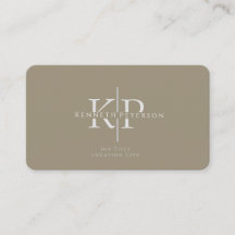 Professional Business Card Monogram Initials