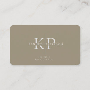 Professional Business Card Monogram Initials
