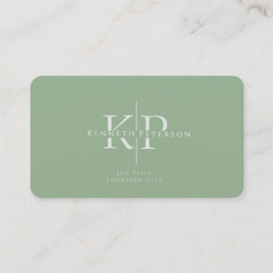Professional Business Card Monogram Initials