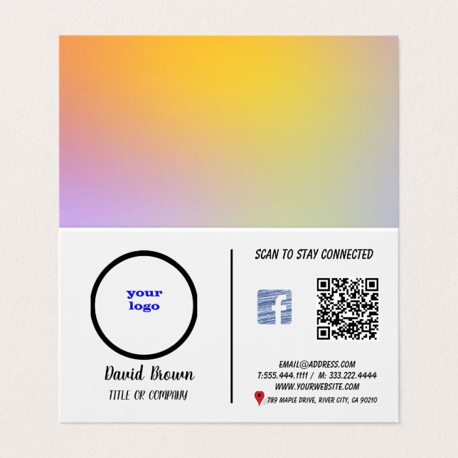 Professional Business Card with a Modern and Innov (Outside Unfolded)