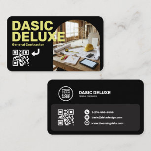 Professional business card with Logo and QR code