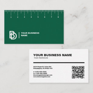 Professional Business Card with Ruler (cm)