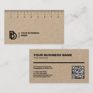 Professional Business Card with Ruler (cm)